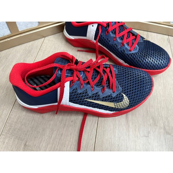 Nike Metcon 6  Men Sz 9 Blue Training Crossfit Athletic Shoe DA2894-991 Sneakers - Picture 5 of 10